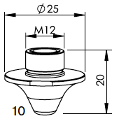 AmadaÂ® 1.4 mm Chrome Plated Double Nozzle (10PK) - 71369813, 71502038, 1576396C, 71341779, 71518550