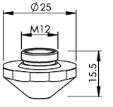 Trumpf® 25 mm Dia X 15.5 mm H 2.7 mm Nozzle (10PK) - 1324867