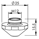 Trumpf® 25 mm Dia X 15.5 mm H 1.2 mm Nozzle (10PK) - 1324861