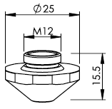 Trumpf® 25 mm Dia X 15.5 mm H 1.4 mm Nozzle (10PK) - 1324863