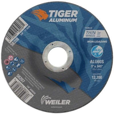 Weiler 58207 Tiger Aluminum Cutting Wheel - 5 Weiler 58207 Tiger Aluminum Cutting Wheel - 5